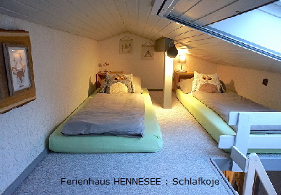 Sauerland - Ferienhaus HENNESEE :   Schlafkoje
